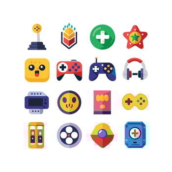 Gaming Icon Set Illustration vector