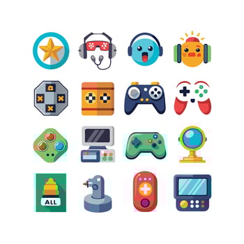 Gaming Icon Set Illustration vector