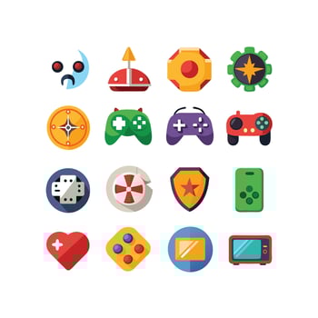 Gaming Icon Set Illustration vector