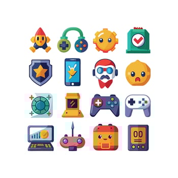 Gaming Icon Set Illustration vector
