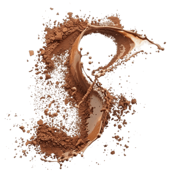 Chocolate splash isolated on a transparent background png