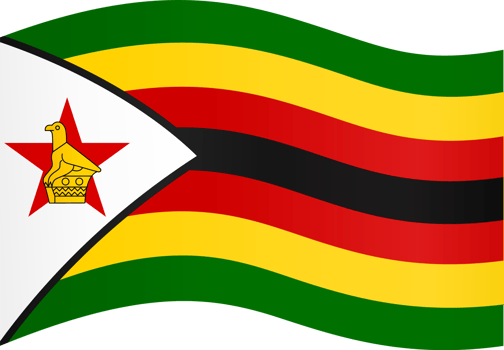 Zimbabwe flag wave png