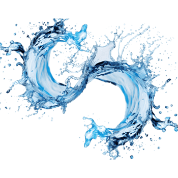 Water splash isolated on a transparent background png
