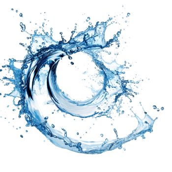 Water splash isolated on a transparent background png