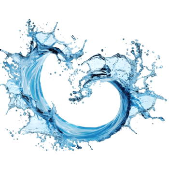 Water splash isolated on a transparent background png