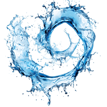 Water splash isolated on a transparent background png