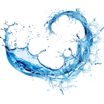 Water splash isolated on a transparent background png