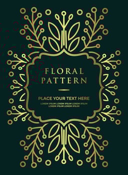 luxury flowers floral patterns frame background border vector