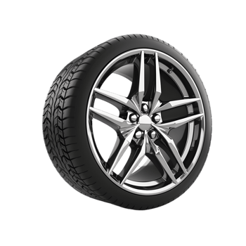 Car tire and wheel isolated on a transparent background png