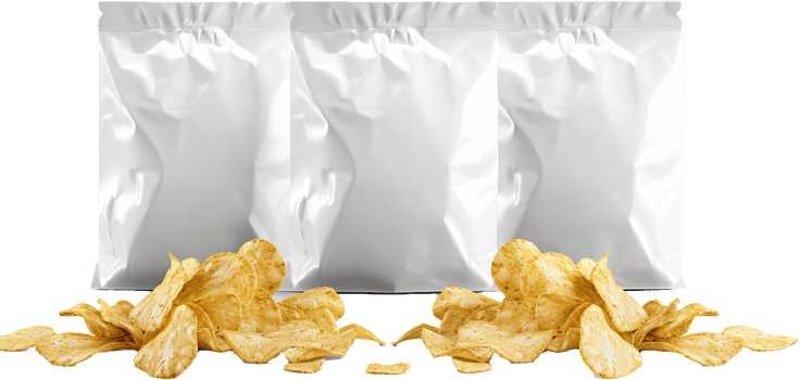 Blank Potato Chip Bags with Crisps. png