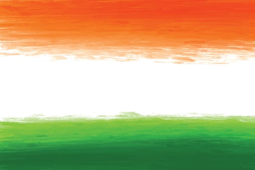 Indian flag theme independence day watercolor texture background vector