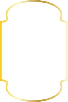 Luxury Gold Islamic Border Isolated on White Background. Illustration Ornament. vector