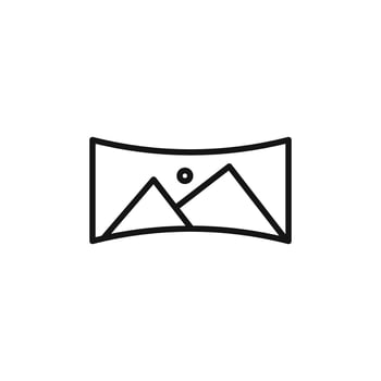 Panoramic Icon Collection Wide View Illustrations for Photography and Scenic Landscapes vector