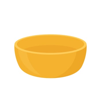 Yellow Bowl. Bowl on white background. bowl . vector