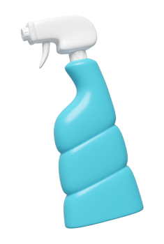 3d cleaning spray bottle isolated. cleaning tool equipment, spray bottle for glass cleaner, disinfectant, 3d illustration render png