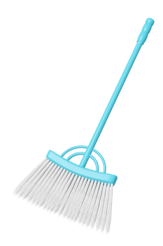 3d cleaning broom long isolated. cleaning tool equipment, 3d illustration render png