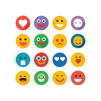 Reaction Icon Set Collection Illustration vector
