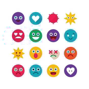 Reaction Icon Set Collection Illustration vector