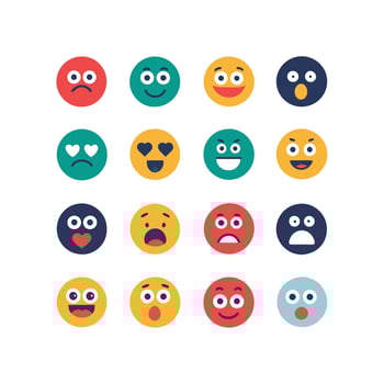 Reaction Icon Set Collection Illustration vector