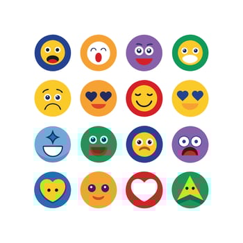 Reaction Icon Set Collection Illustration vector
