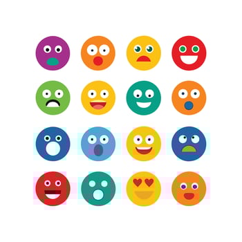 Reaction Icon Set Collection Illustration vector