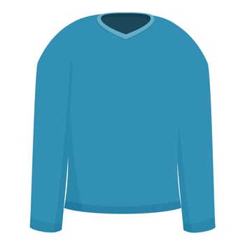 Blue long sleeve shirt with v neck for men vector