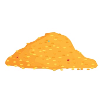 Huge pile of gold coins making a big heap of money vector