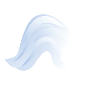 Abstract blue wave flowing on white background vector