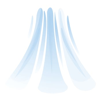 Blue abstract shapes creating wavy lines background design vector