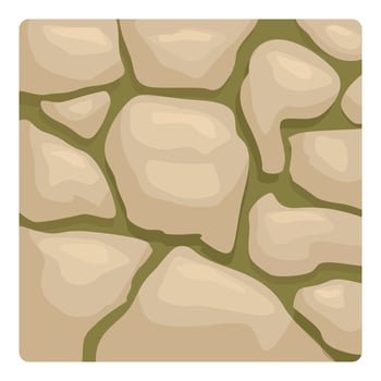 Seamless texture with stone wall forming rough surface vector