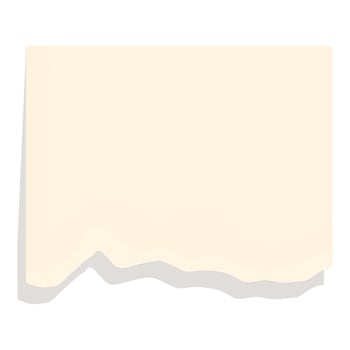 Blank ripped paper with torn edge is sticking out vector