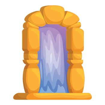 Magical portal glowing with blue and purple light vector