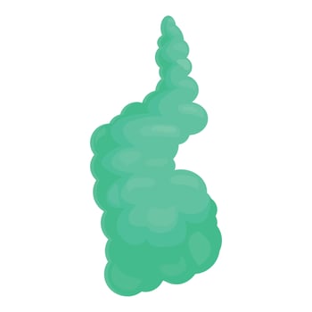 Green smoke cloud forming a spiral shape vector