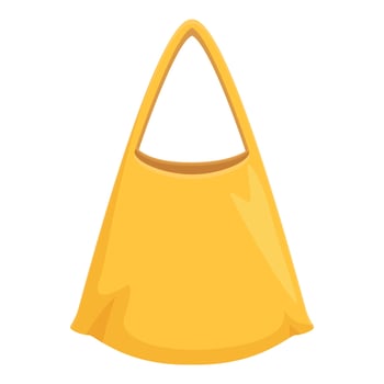 Yellow fabric bag hanging with wide open space for branding vector