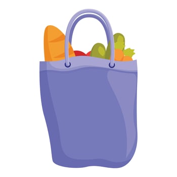 Full shopping bag with healthy food for balanced diet vector