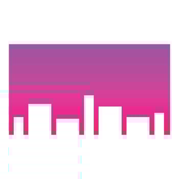 Abstract city skyline with vivid gradient background creating modern and dynamic design vector