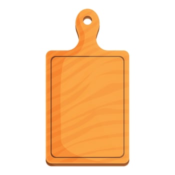 Empty rectangular wooden cutting board with handle vector