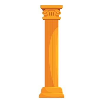 Golden ancient greek column standing tall representing power and beauty vector