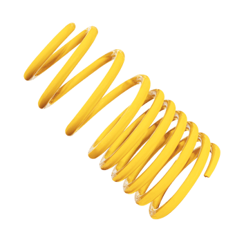 Yellow shock absorber spring png