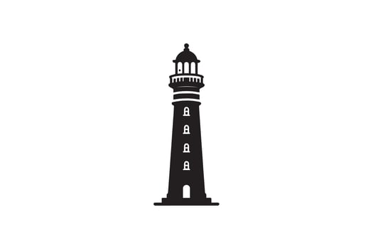 lighthouse icon, Lighthouse icons set. Tower lighthouse icon vector