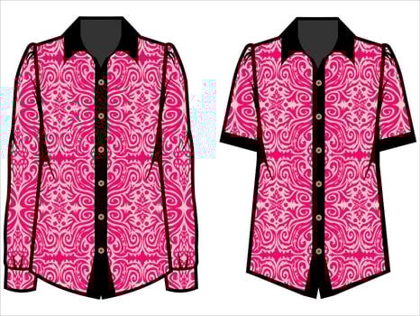 various batik clothes vector