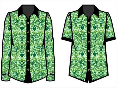 various batik clothes vector