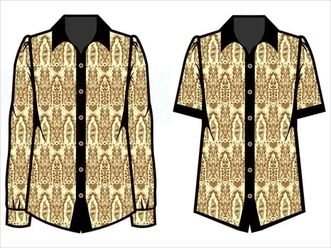 various batik clothes vector