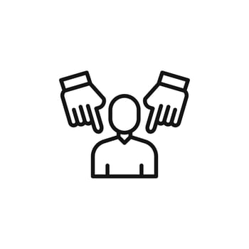accusation guilty icon logo sign outline vector