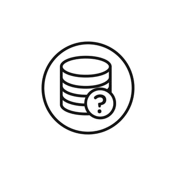 Database query icon logo sign outline vector