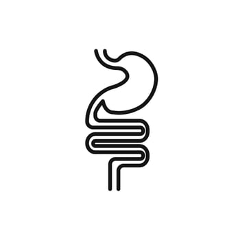 Digestive system icon logo sign outline vector