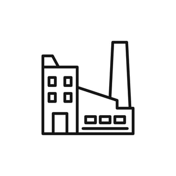 Factory deal icon logo sign outline vector