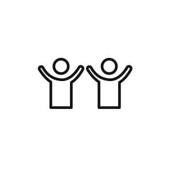 happy people icon logo sign outline vector