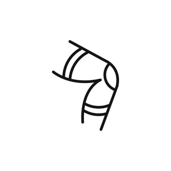 Knee Orthopedic Brace icon logo sign outline vector