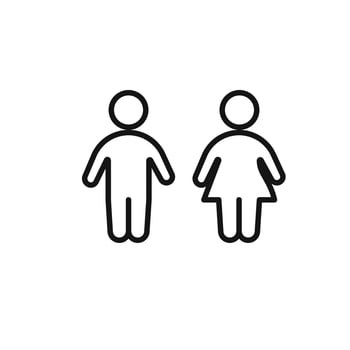 Man and Woman icon logo sign outline vector